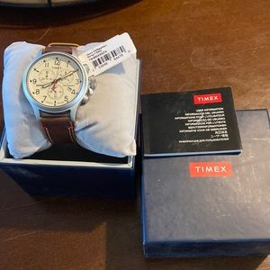 Timex expedition scout chronograph 42 mm leather strap